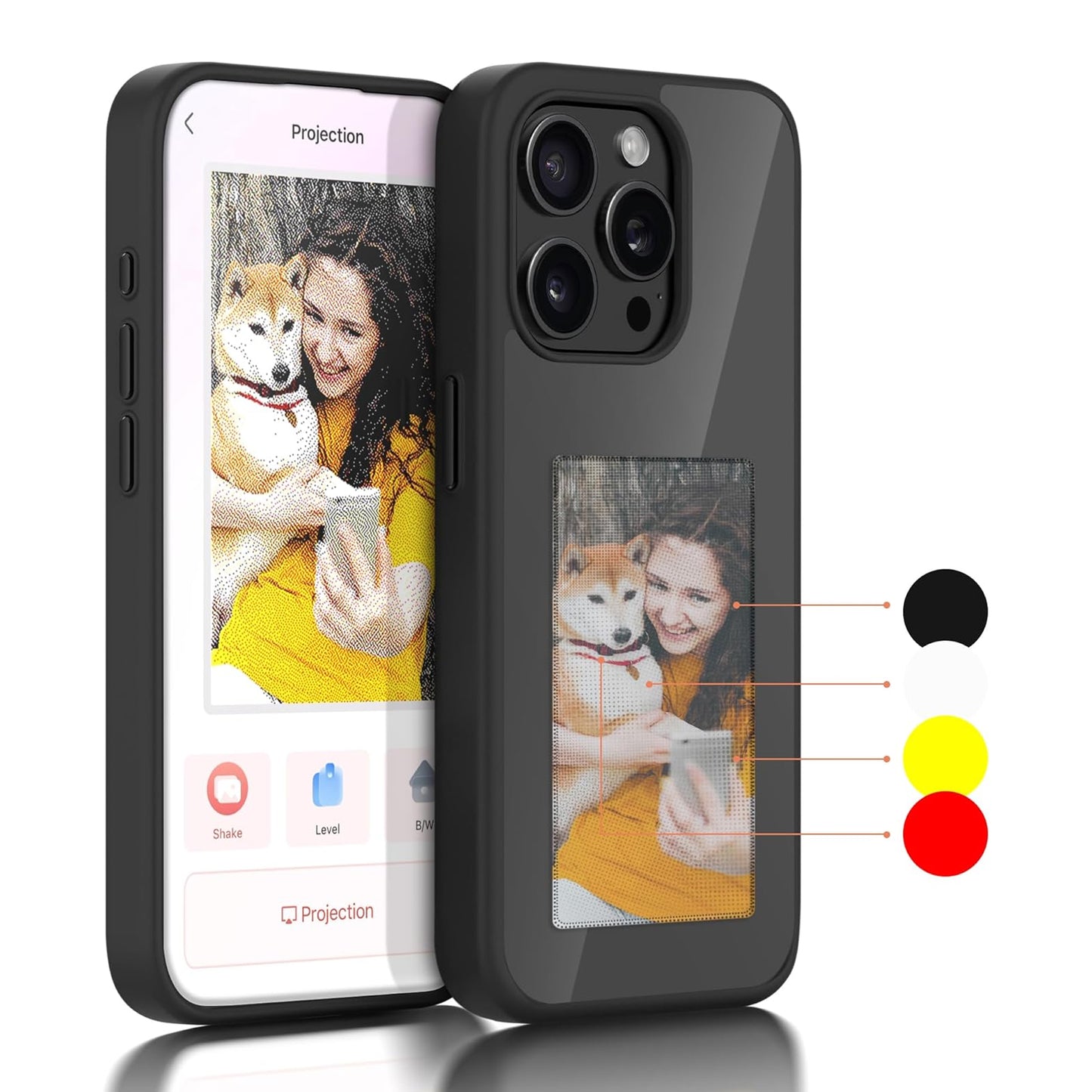 Smart ink phone case NFC APP Refresh Phone Case Protective Cover Personalized DIY Eink Picture Display Epaper Battery Free