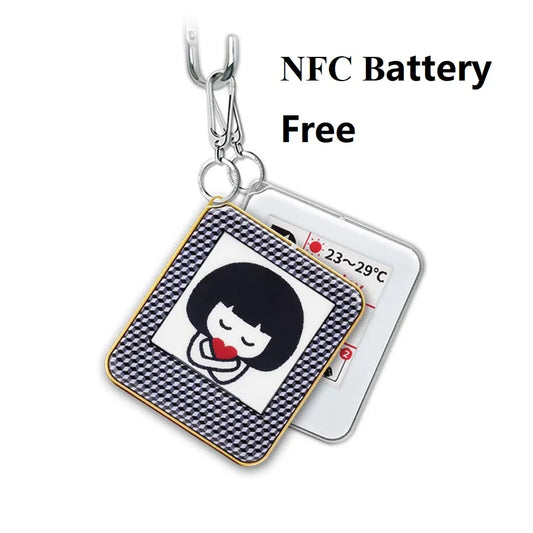 Eink Picture Tag Passive NFC-Powered 1.54 inch E-Paper Screen Digital Picture Frames Keychain Backpack Pendant Phone Decoration